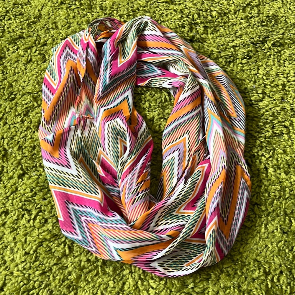 colorful infinity scarf
